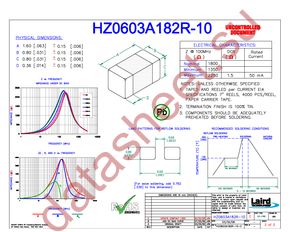 HZ0603A182R-10 datasheet  